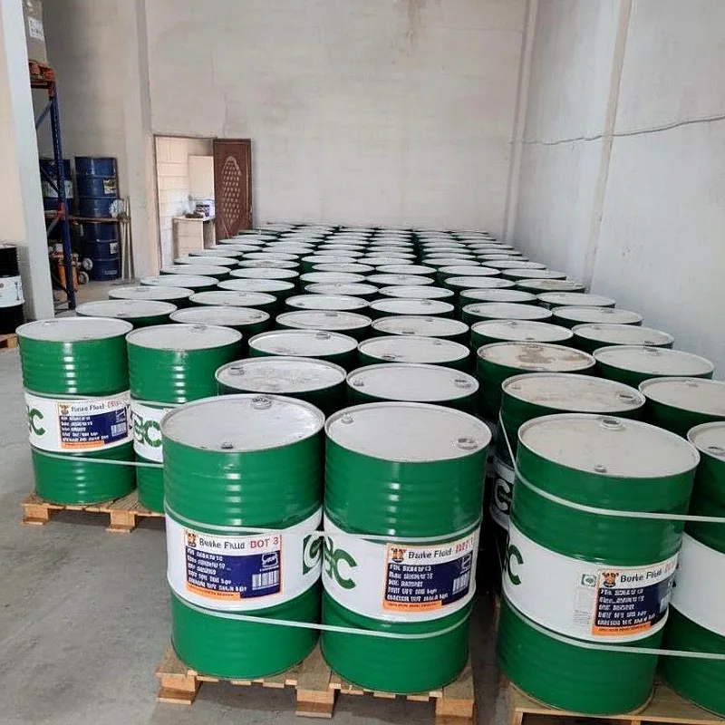 Grease drums in the warehouse