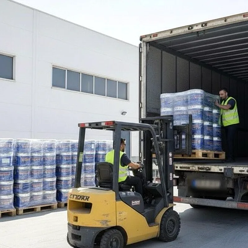 Loading an oil shipment onto a truck